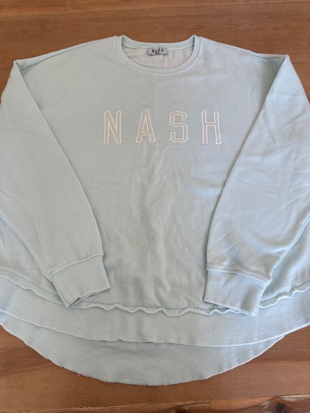Nash Women's Crewneck Raw Hem XL/2XL light green Sweatshirt